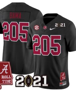 Bama Jersey #205 Alabama 2021 CFP National Championship Alabama Map