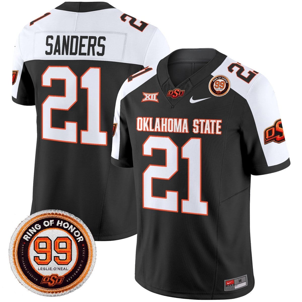 Barry Sanders Jersey #21 Oklahoma State Cowboys 2025 Leslie O'neal Patch - Image 3