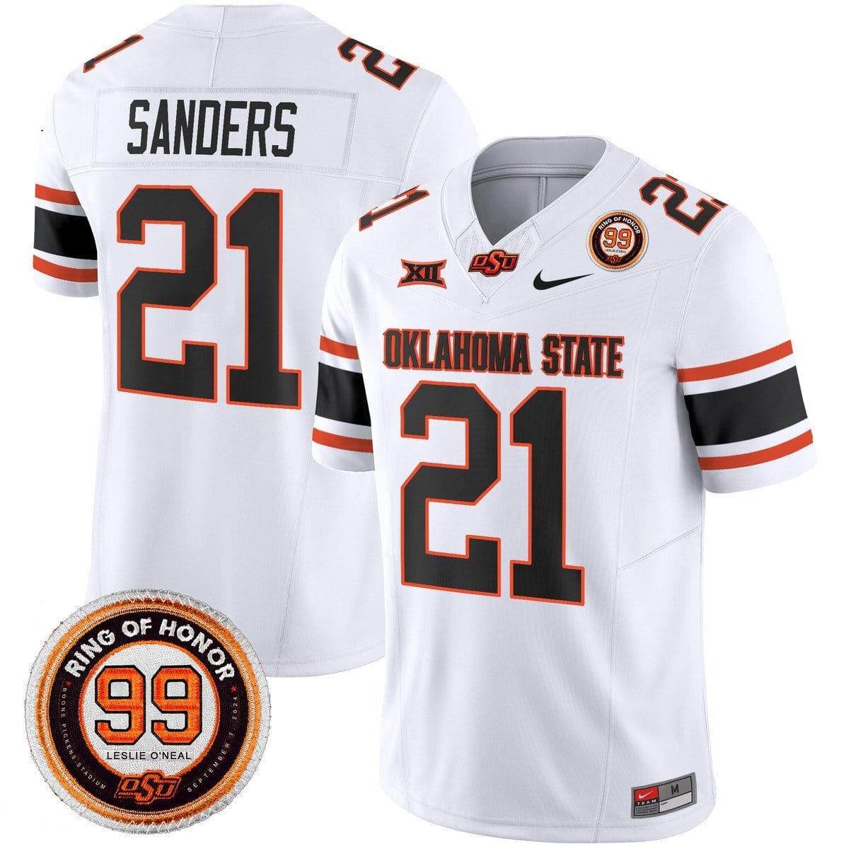 Barry Sanders Jersey #21 Oklahoma State Cowboys 2025 Leslie O'neal Patch - Image 2