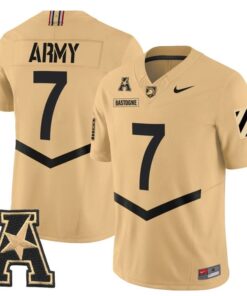 Bastogne Jersey 7 Army Black Knights 2025 Vapor Limited Stitched Tan