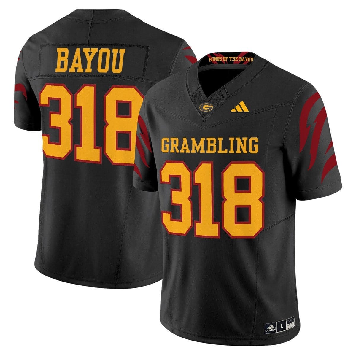 Bayou Jersey 318 Grambling Tigers 2025 Vapor Limited Stitched Black