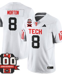 Alternative view of Behren Morton Jersey #8 Texas Tech Football 100th Anniversary Stitched