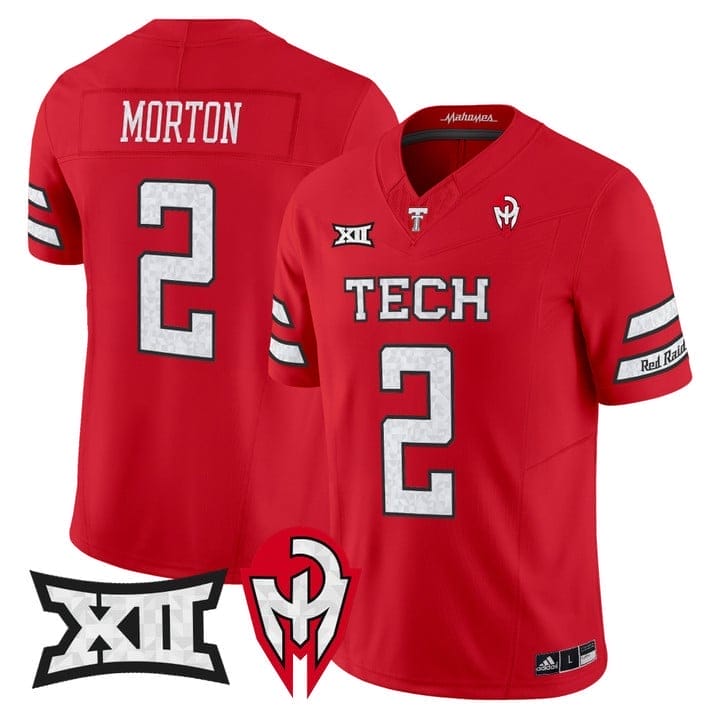 Behren Morton Jersey #2 Texas Tech Red Raiders Too Cold Vapor Stitched 3 Behren Morton Jersey #2 Texas Tech Red Raiders Too Cold Vapor Stitched - Image 3