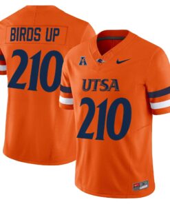 Birds Up Jersey 210 UTSA Roadrunners 2025 Vapor Limited Stitched Orange
