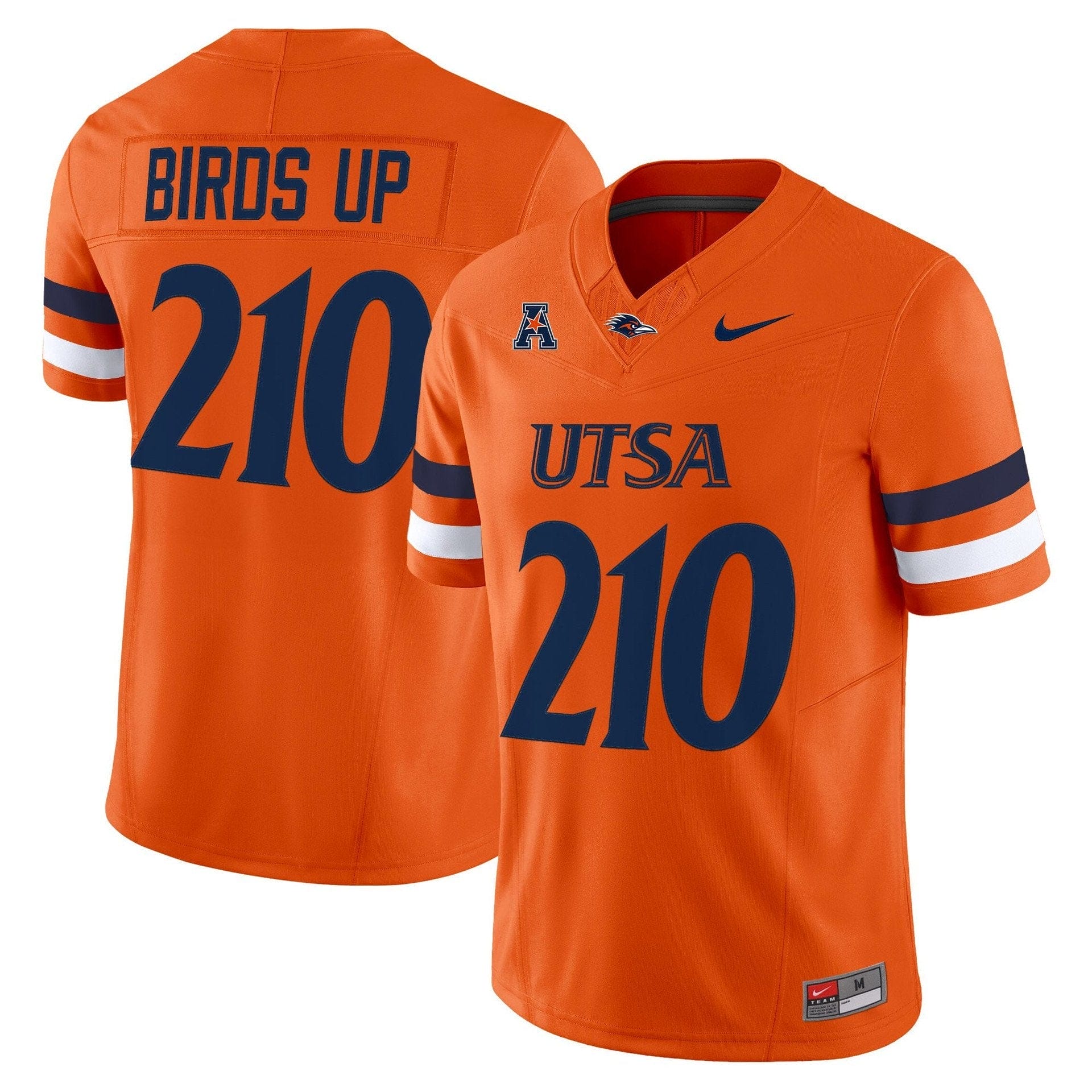 Birds Up Jersey #210 UTSA Roadrunners 2025 Vapor Limited Stitched - Image 3
