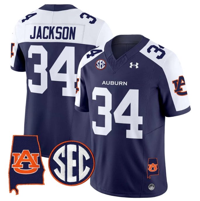 Bo Jackson Jersey 34 Auburn Tigers 2025 Alabama Patch Stitched Navy Alter c51c2311 23fd 4bfb 8f53 1bdbea27627b