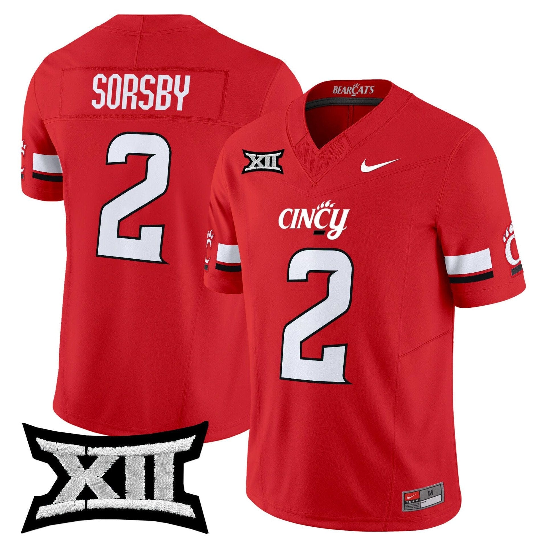 Brendan Sorsby Jersey #2 Cincinnati Bearcats 2025 Vapor Limited Stitched - Image 3