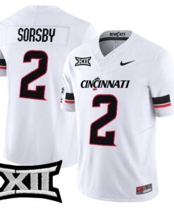 Brendan Sorsby Jersey 2 Cincinnati Bearcats 2025 Vapor Limited Stitched White