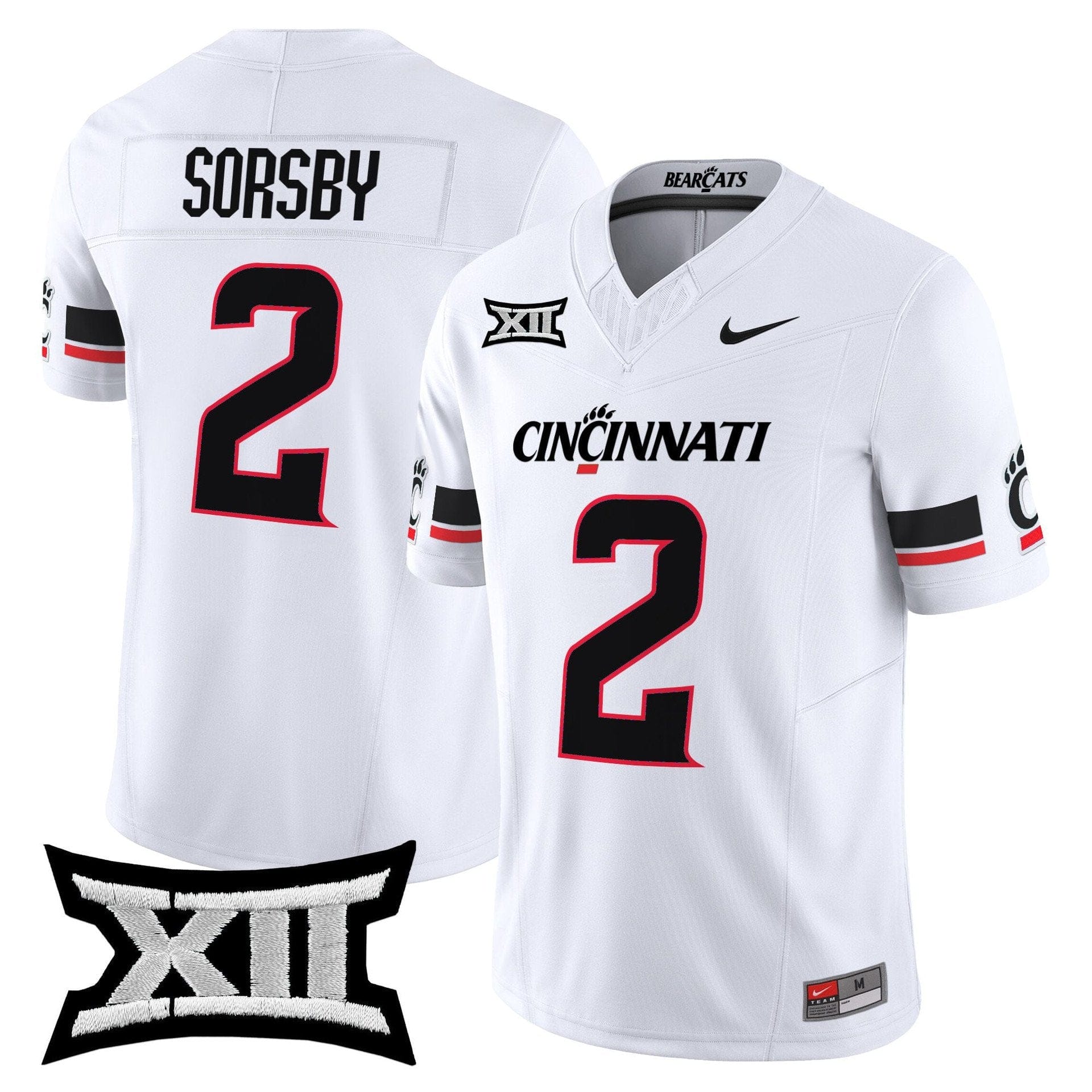 Brendan Sorsby Jersey #2 Cincinnati Bearcats 2025 Vapor Limited Stitched - Image 2