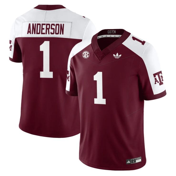 Bryce Anderson Jersey 1 Texas A M Aggies 1975 Throwback Stitched Maroon Alter 07961ea8 90d9 4e16 8ac3 036212bbc7b1