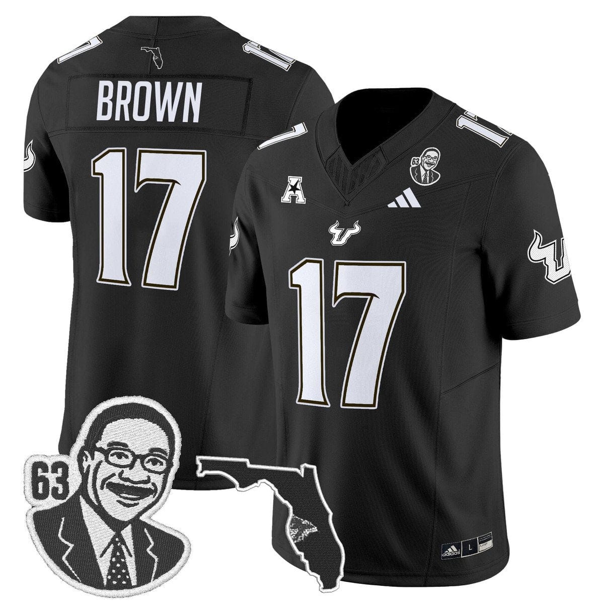 Byrum Brown Jersey 17 South Florida Bulls Lee Roy Selmon Legacy Stitched Black 96619428 7723 48a3 8b5d c207ba8f9809