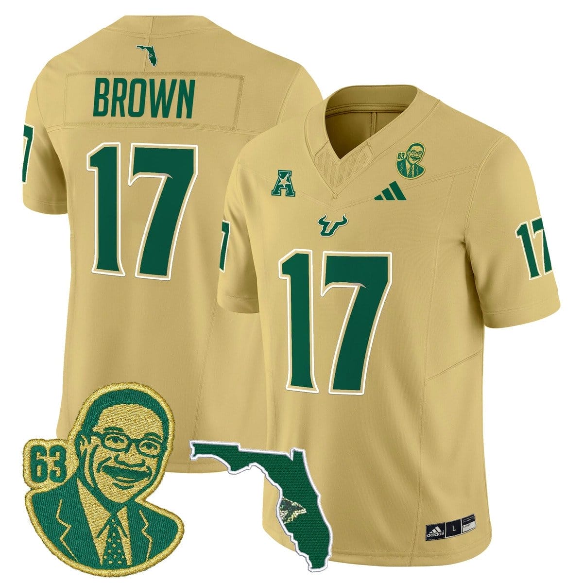 Byrum Brown Jersey #17 South Florida Bulls Lee Roy Selmon Legacy Stitched - Image 4