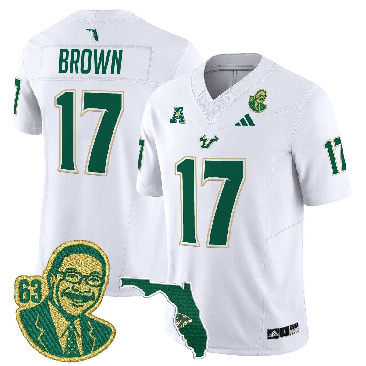 Byrum Brown Jersey #17 South Florida Bulls Lee Roy Selmon Legacy Stitched - Image 2