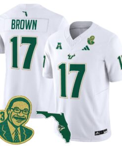 Byrum Brown Jersey 17 South Florida Bulls Lee Roy Selmon Legacy Stitched White ddac75e0 9df5 4505 b774 f295bdc347b6