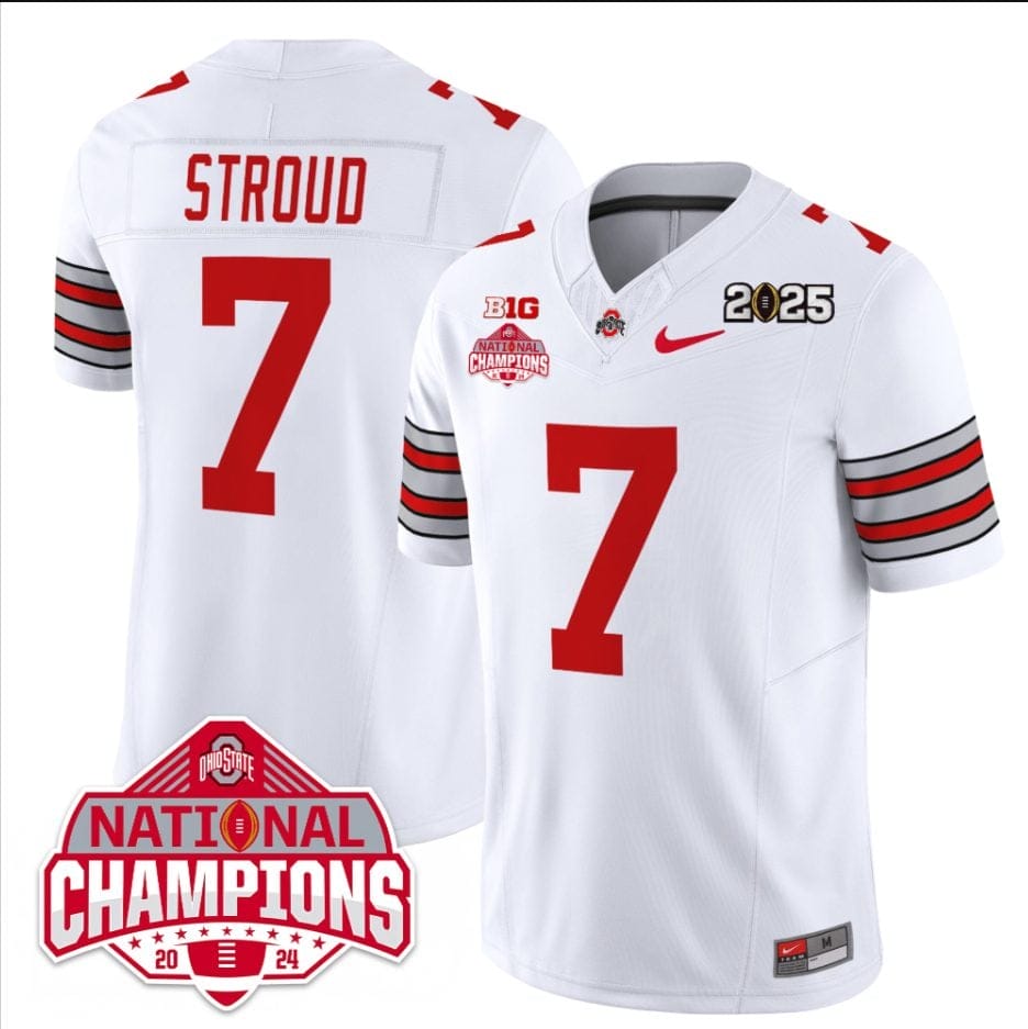 C J Stroud Jersey #7 Ohio State 2025 CFP Patch National Champions 2 C J Stroud Jersey #7 Ohio State 2025 CFP Patch National Champions - Image 2