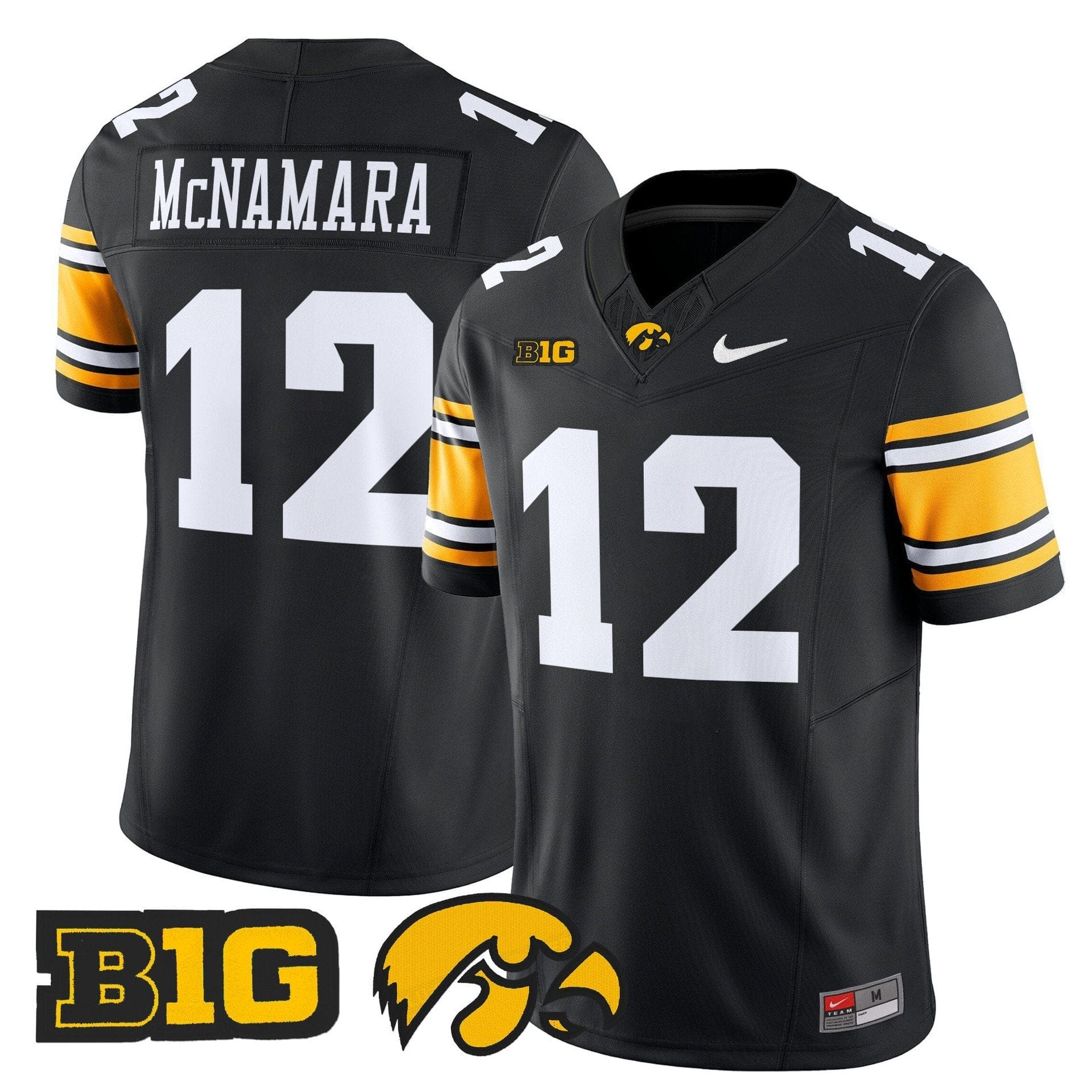 Cade McNamara Jersey #12 Iowa Hawkeyes 2025 Limited Stitched 10 Cade McNamara Jersey 12 Iowa Hawkeyes 2025 Limited Stitched Black