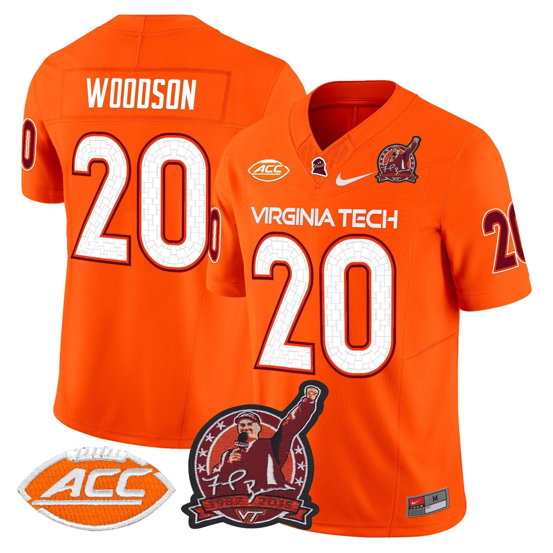 Caleb Woodson Jersey #20 Virginia Tech Hokies Coach Frank Beamer 2025 - Image 5