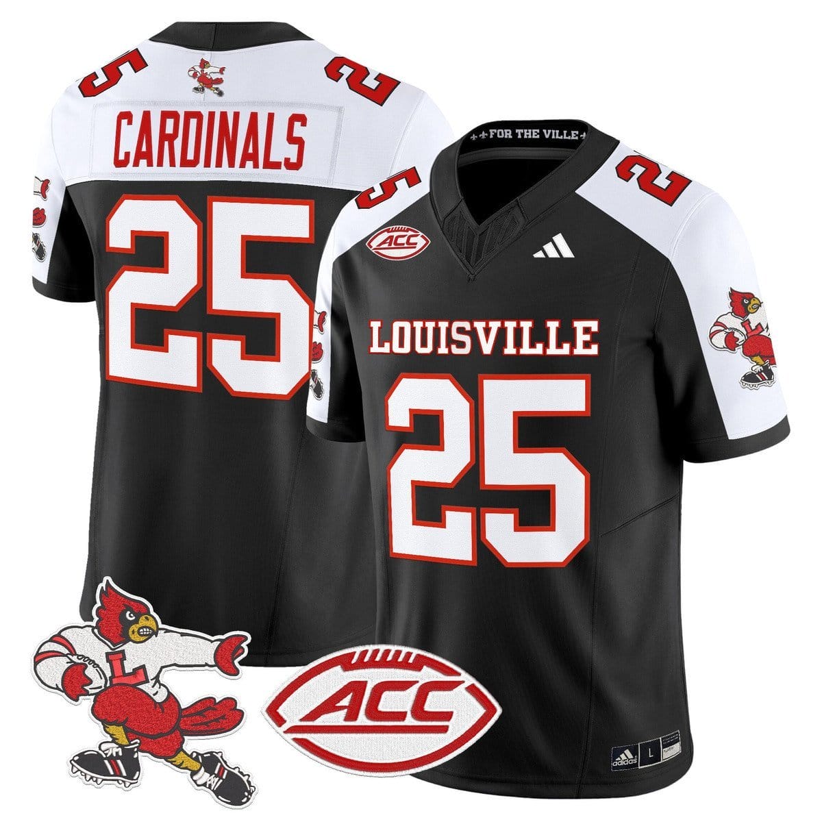 Cardinals Jersey #25 Louisville Cardinals 1980s Throwback Stitched 3 Cardinals Jersey #25 Louisville Cardinals 1980s Throwback Stitched - Image 3