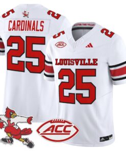 Alternative view of Cardinals Jersey #25 Louisville Cardinals 1980s Throwback Stitched