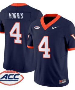 Alternative view of Chandler Morris Jersey #4 Virginia Cavaliers 1995 Throwbacks Stitched