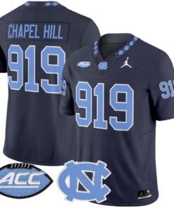 Chapel Hill Jersey 919 North Carolina Tar Heels 2025 Stitched Navy