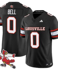 Chris Bell Jersey #0 Louisville Cardinals 1980s Throwback Stitched