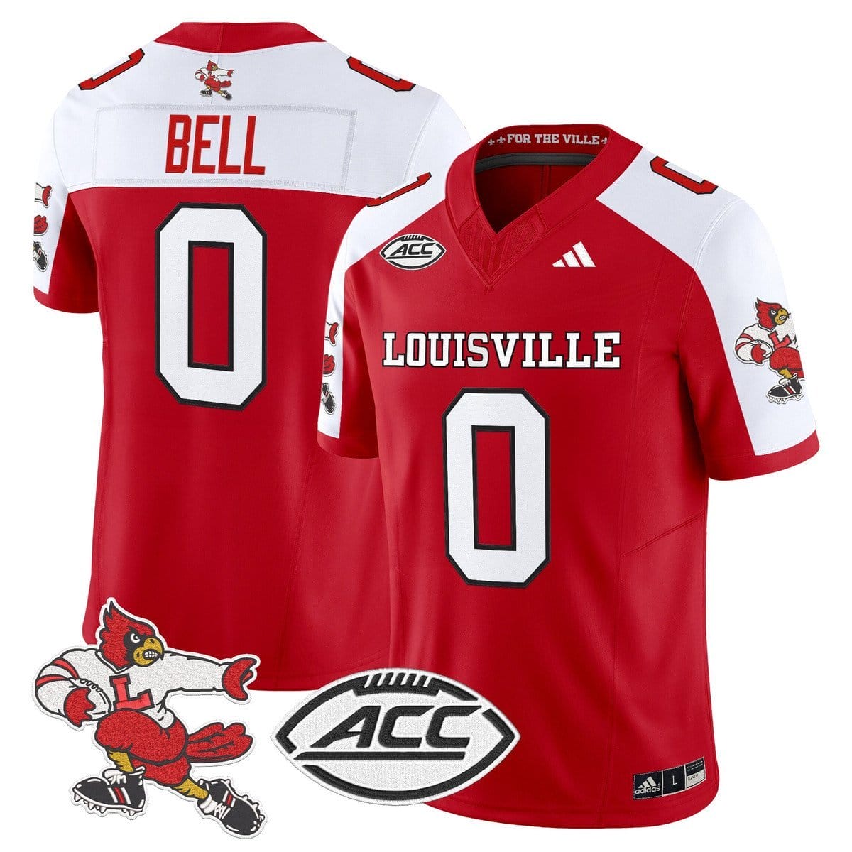 Chris Bell Jersey #0 Louisville Cardinals 1980s Throwback Stitched - Image 4