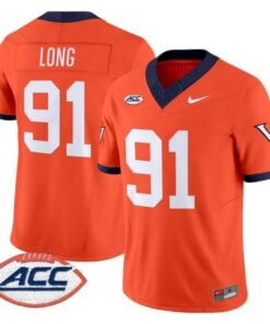 Chris Long Jersey 91 Virginia Cavaliers 1995 Throwbacks Stitched Orange