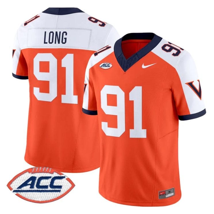 Chris Long Jersey #91 Virginia Cavaliers 1995 Throwbacks Stitched - Image 3