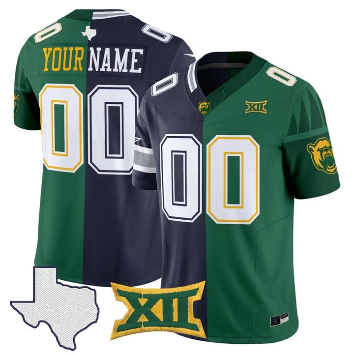 CowboysBearsCollegeFootballSplitVaporLimitedCustomJerseyStitched