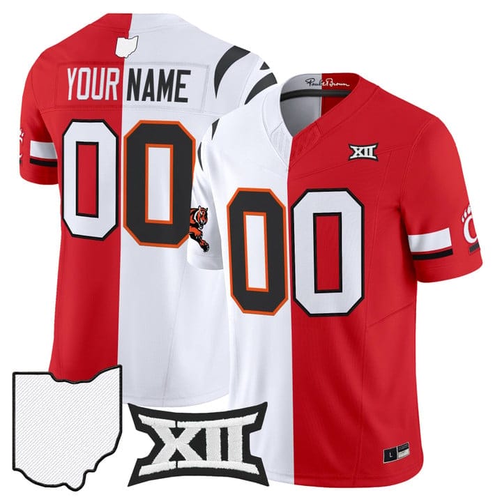 CustomBengalsBearcatsCollegeFootballJerseySplitVaporLimitedStitched