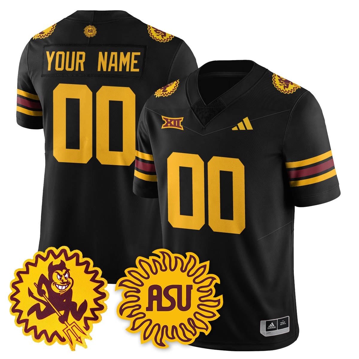 Custom Arizona State Sun Devils Jersey 1975 Throwback Uniform Stitched