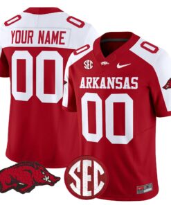 Custom Arkansas Razorbacks Jersey Cardinal Alter