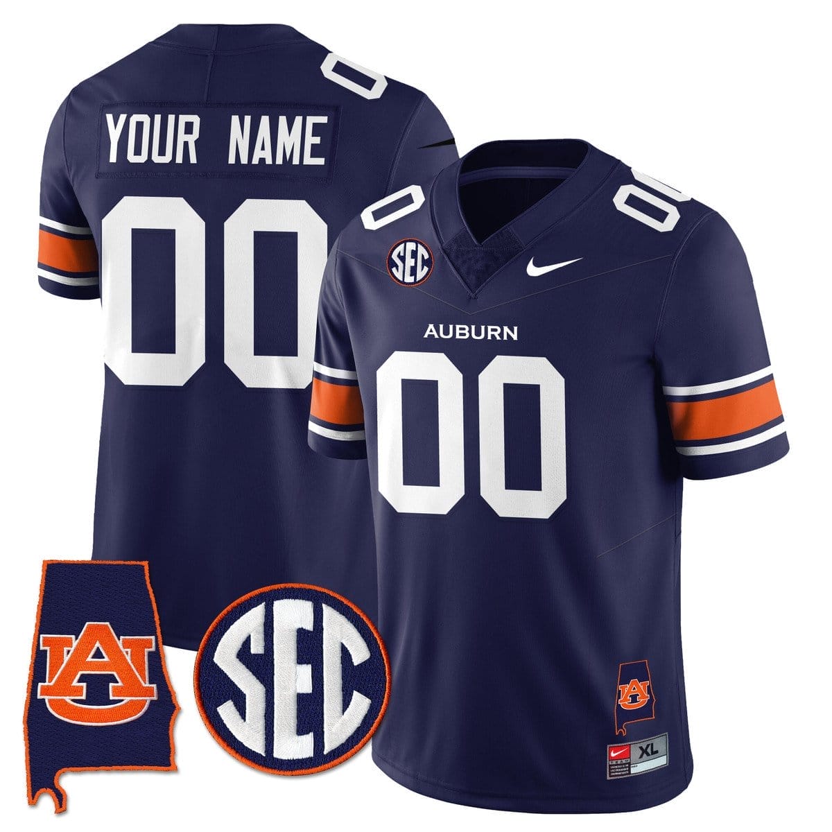 Custom Auburn Tigers Jersey Name, Number Alabama Patch Vapor Stitched - Image 3