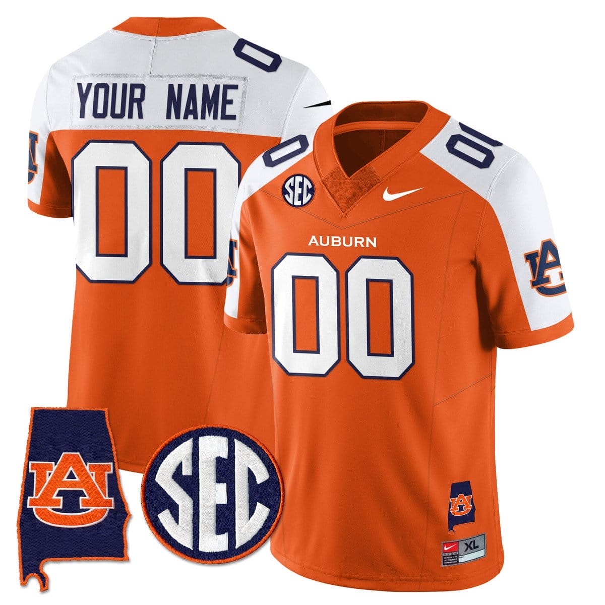 Custom Auburn Tigers Jersey Name, Number Alabama Patch Vapor Stitched - Image 4