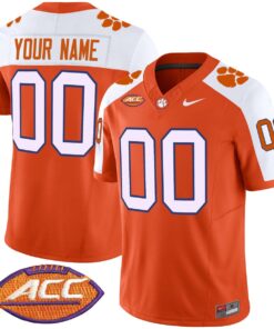 Custom Clemson Tigers Jersey Name Number 2025 Vapor Limited Stitched Orange Alter