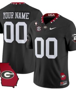 Custom Georgia Bulldogs Jersey 2025 Georgia Map, Vince Dooley Stitched