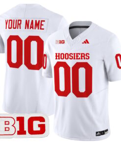 Custom Indiana Hoosiers Jersey Name Number 2025 Limited Stitched White