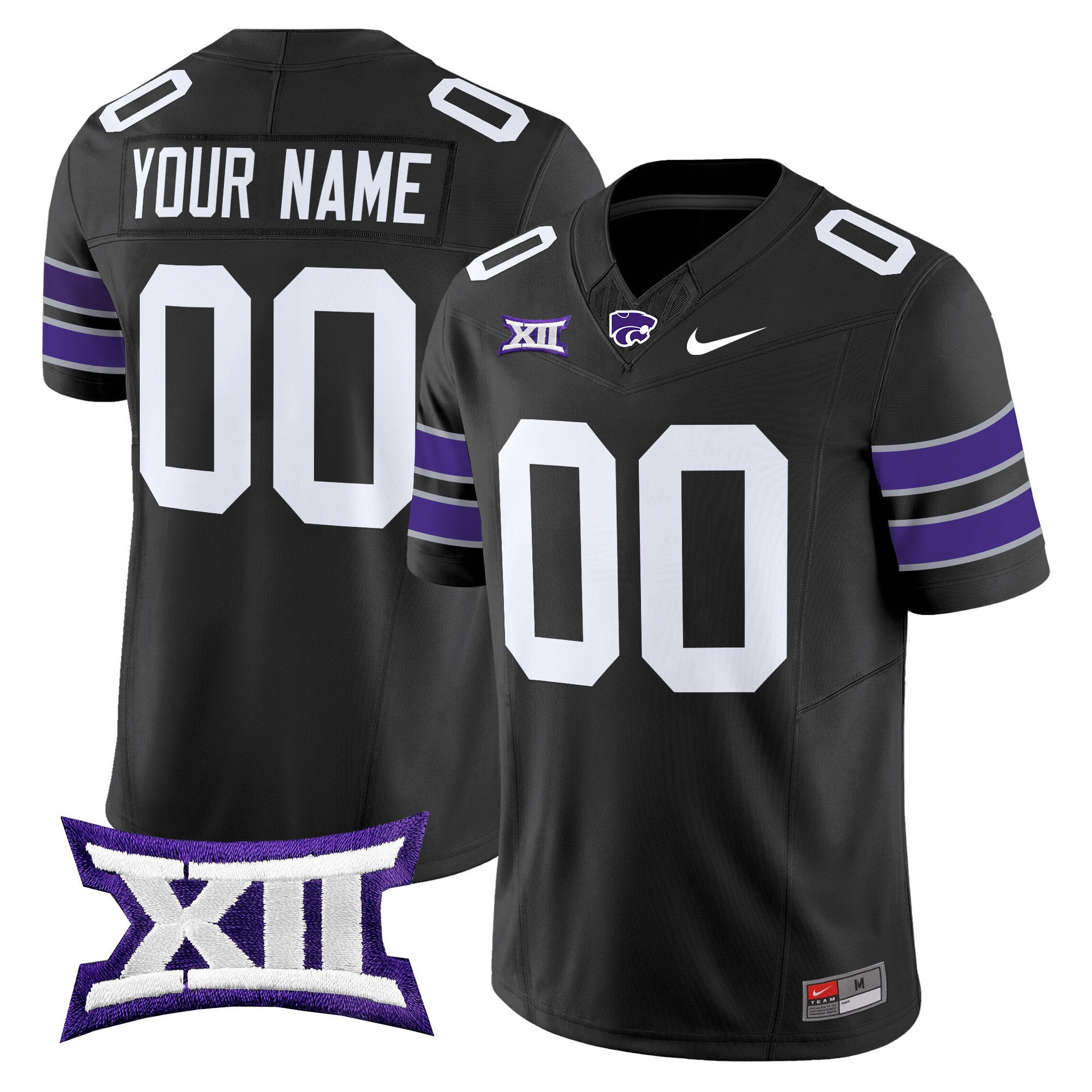 Custom Kansas State Wildcats Black