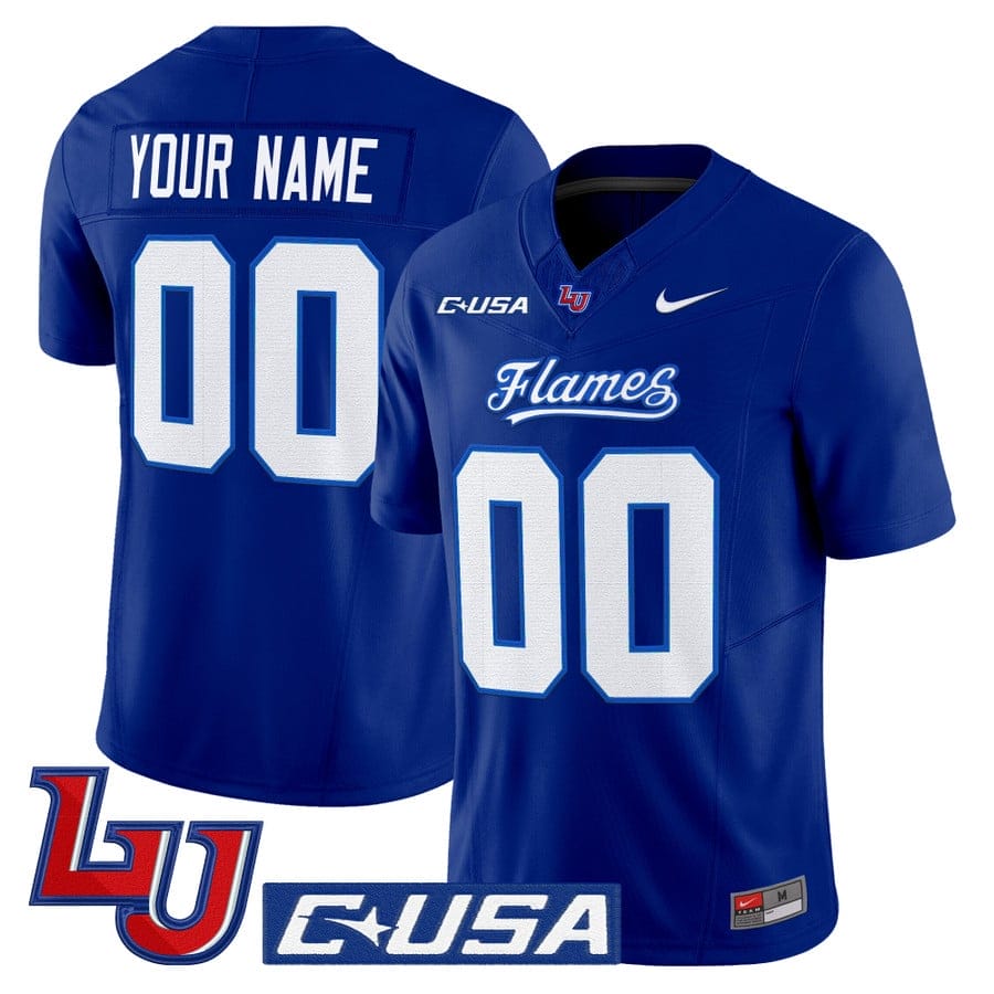 Custom Liberty Flames Jersey Name, Number 2025 Vapor Limited Stitched - Image 2