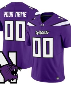 Custom Northwestern Wildcats Jersey Name, Number Honoring 95 Stitched 7 Custom Northonoring 95 Stitched Purple