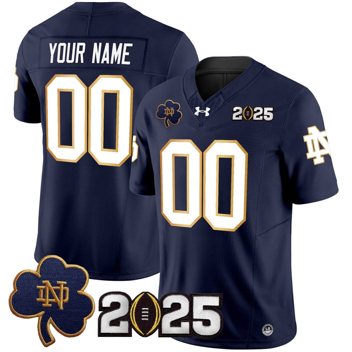 Custom Notre Dame Jersey Name, Number 2025 CFP Final Patch V3 Stitched 3 Custom Notre Dame Jersey Name, Number 2025 CFP Final Patch V3 Stitched - Image 3