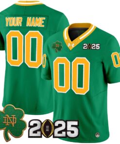 Custom Notre Dame Jersey Name, Number 2025 CFP Final Patch V3 Stitched 8 Custom Notre Dwback