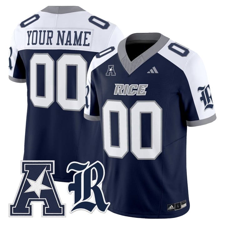 Custom Rice Owls Jersey Name, Number 2025 Vapor Limited Stitched Light Blue 4 Custom Rice Owls Jersey Name, Number 2025 Vapor Limited Stitched Light Blue - Image 4