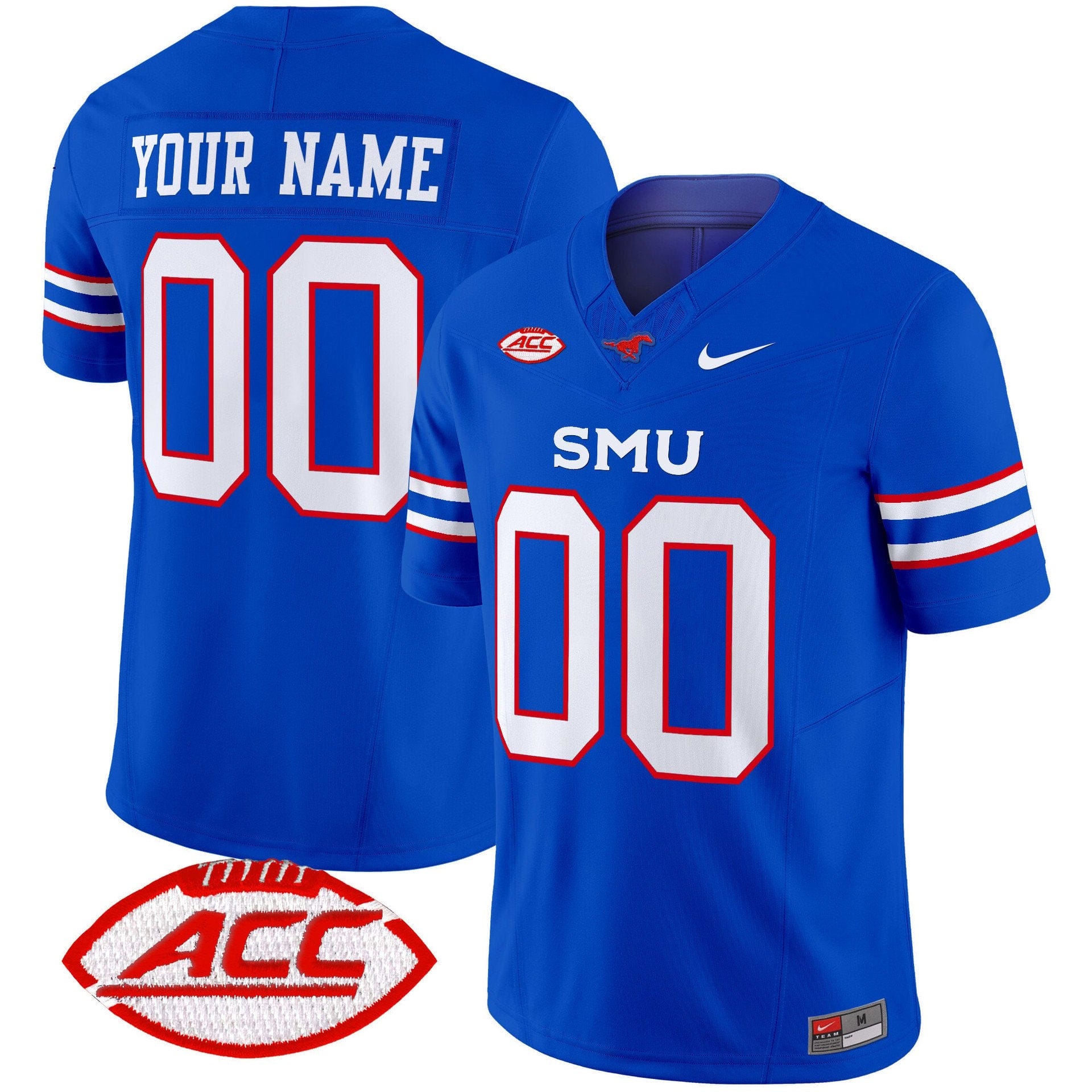 Custom SMU Mustangs Jersey Name, Number 2025 Vapor Limited Stitched - Image 3