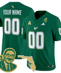 Custom South Florida Bulls Jersey Lee Roy Selmon Legacy Edition Stitched Green