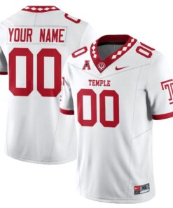 Alternative view of Custom Temple Jersey Name, Number Football 2025 Vapor Limited Stitched