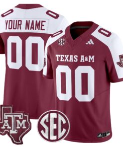Custom Texas A&M Aggies Jersey Name, Number 2025 Vapor Stitched 8 Custom Texas A M Aggies d Maroon Alternate 9db9e404 7423 4f35 bf1d 7f7912ff052a