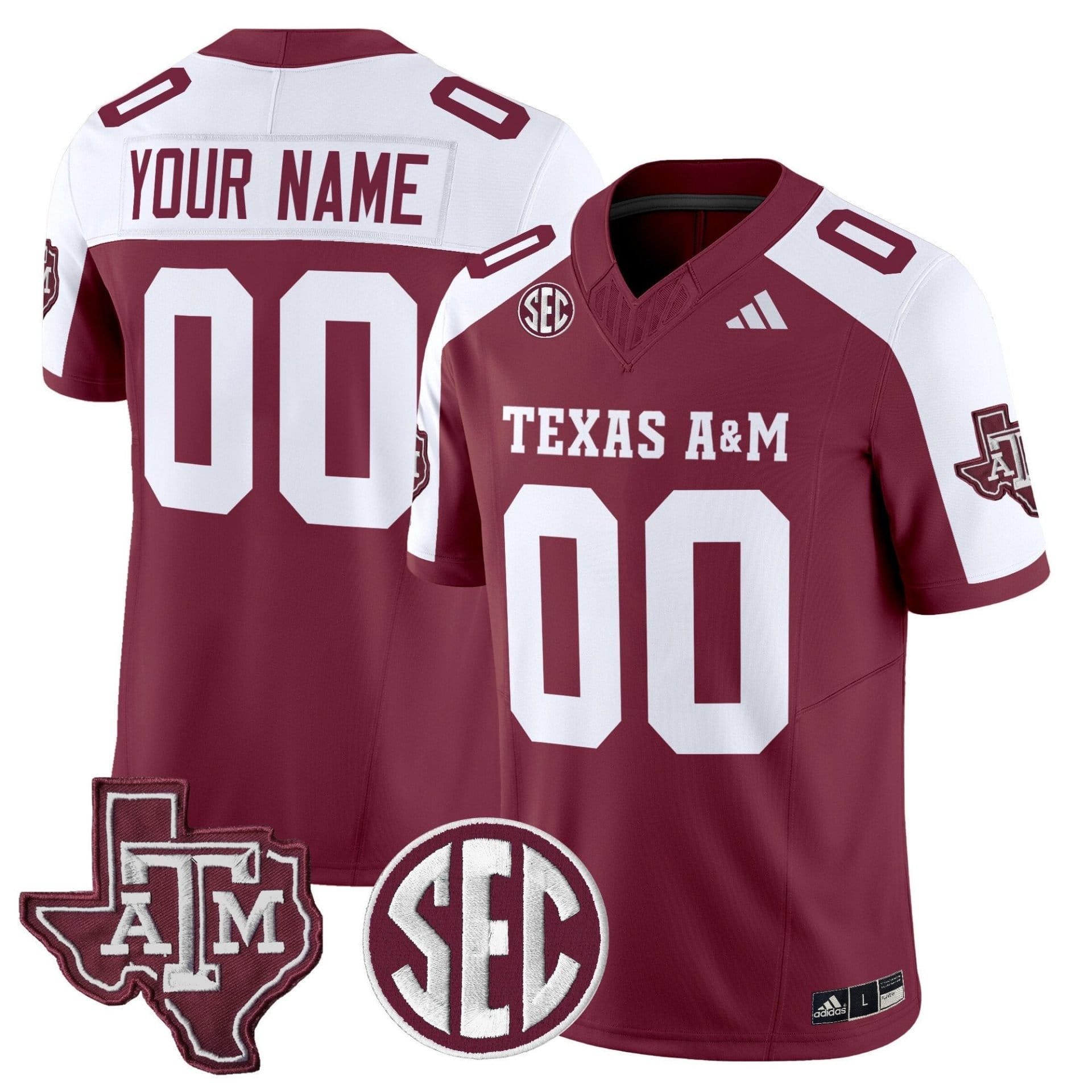 Custom Texas A&M Aggies Jersey Name, Number 2025 Vapor Stitched 4 Custom Texas A&M Aggies Jersey Name, Number 2025 Vapor Stitched - Image 4