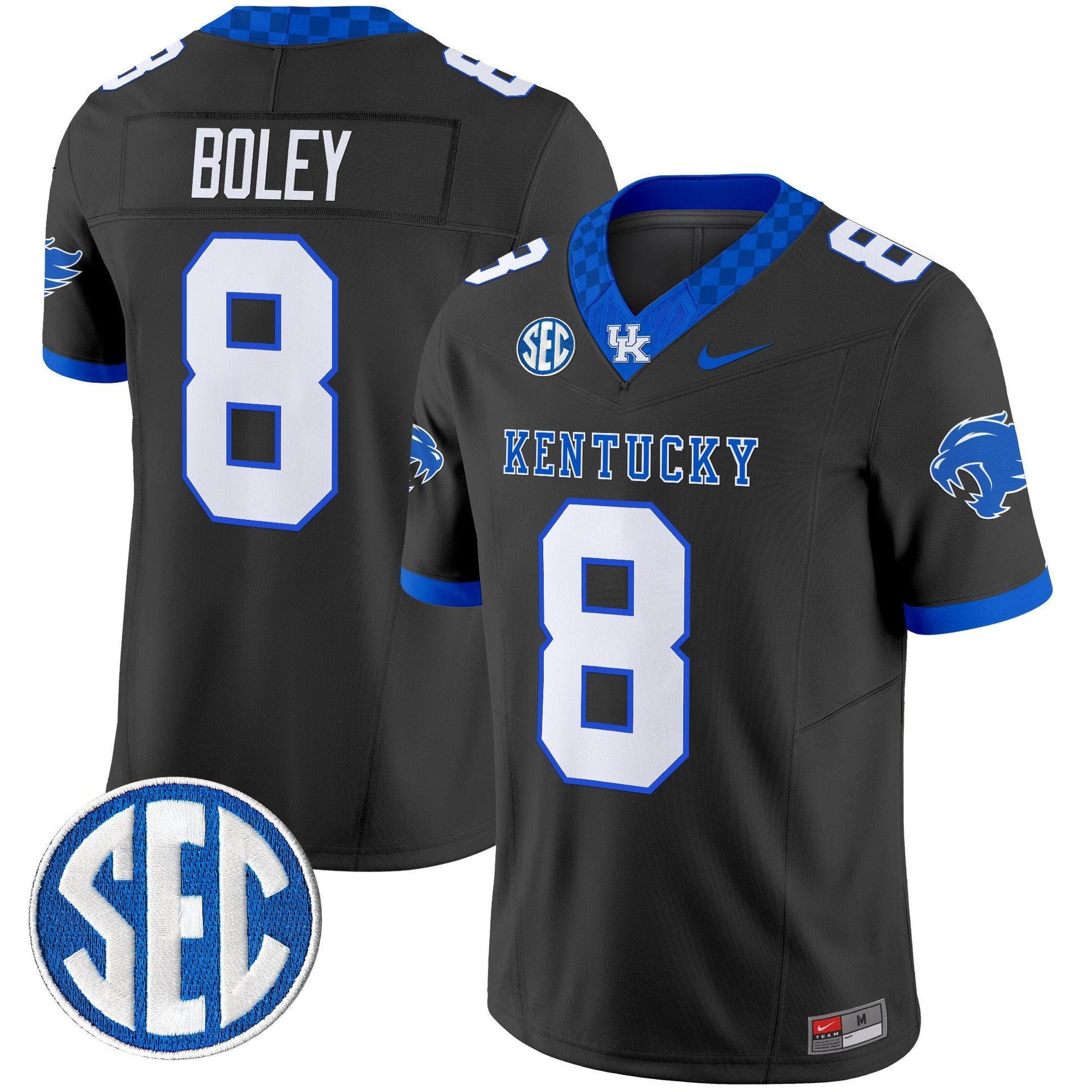 Cutter Boley Jersey 8 Kentucky Wildcats 2025 Limited Stitched Black